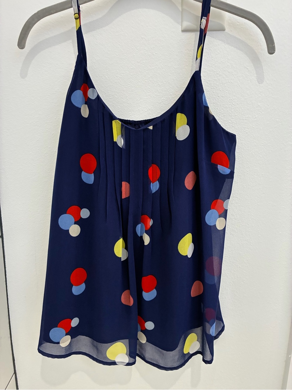 Daniel Cremieux Navy Polka Dot Spaghetti Strap Cami